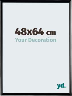 Fotolijst 48x64 cm - Zwart Hoogglans - Kunststof - Bordeaux