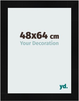Fotolijst 48x64 cm - Zwart Hoogglans - MDF - Pisa