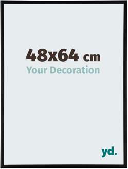 Fotolijst 48x64 cm - Zwart Mat - Aluminium - Kent