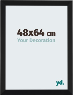 Fotolijst 48x64 cm - Zwart Mat - MDF - Catania