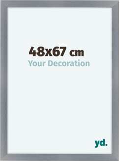 Fotolijst 48x67 cm - Aluminium - Geborsteld - MDF - Como Aluminium Geborsteld