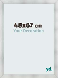 Fotolijst 48x67 cm - Aluminium Geborsteld - MDF - Pisa