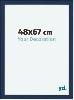 Fotolijst 48x67 cm - Donkerblauw Geveegd - MDF - Como