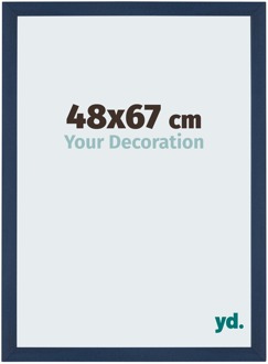 Fotolijst 48x67 cm - Donkerblauw Geveegd - MDF - Mura