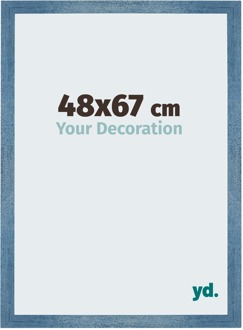 Fotolijst 48x67 cm - Helder Blauw Geveegd - MDF - Mura