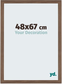 Fotolijst 48x67 cm - Walnoot Donker - MDF - Mura