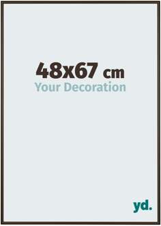 Fotolijst 48x67 cm - Walnoot Structuur - Aluminium - New York