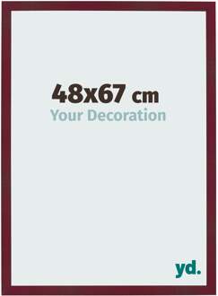 Fotolijst 48x67 cm - Wijnrood Geveegd - MDF - Bologna