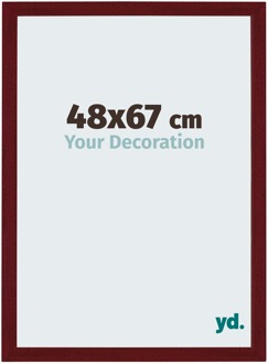 Fotolijst 48x67 cm - Wijnrood Geveegd - MDF - Mura