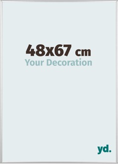 Fotolijst 48x67 cm - Zilver Hoogglans - Aluminium - Kent