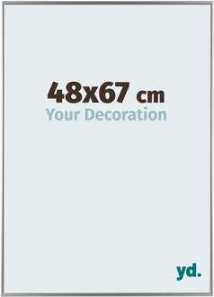 Fotolijst 48x67 cm - Zilver Hoogglans - Kunststof - Evry