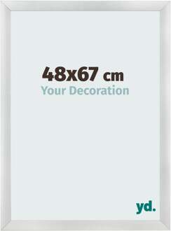Fotolijst 48x67 cm - Zilver Mat - MDF - Pisa