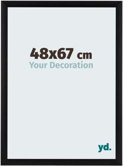 Fotolijst 48x67 cm - Zwart Geborsteld - Aluminium - Tucson