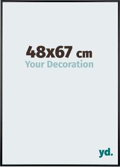 Fotolijst 48x67 cm - Zwart Hoogglans - Aluminium - Kent