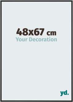 Fotolijst 48x67 cm - Zwart Hoogglans - Aluminium - Miami