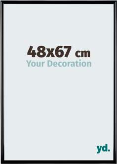 Fotolijst 48x67 cm - Zwart Hoogglans - Kunststof - Bordeaux