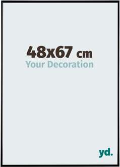 Fotolijst 48x67 cm - Zwart Hoogglans - Kunststof - Evry