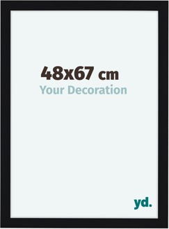 Fotolijst 48x67 cm - Zwart Hoogglans - MDF - Como