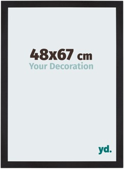 Fotolijst 48x67 cm - Zwart Houtnerf - MDF - Mura