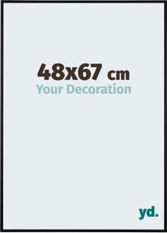 Fotolijst 48x67 cm - Zwart Mat - Aluminium - Kent