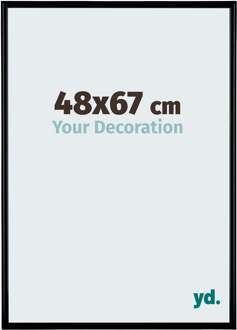 Fotolijst 48x67 cm - Zwart Mat - Kunststof - Bordeaux