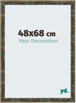 Fotolijst 48x68 cm - Blauw Goud Gemeleerd - MDF - Pisa