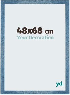 Fotolijst 48x68 cm - Helder Blauw Geveegd - MDF - Mura
