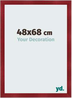 Fotolijst 48x68 cm - Wijnrood Geveegd - MDF - Pisa