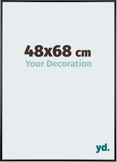 Fotolijst 48x68 cm - Zwart Hoogglans - Aluminium - Kent