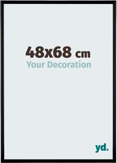 Fotolijst 48x68cm - Zwart Mat - Kunststof - Bordeaux - 48x68 cm