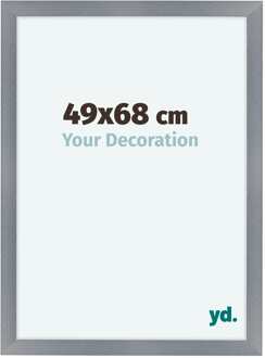 Fotolijst 49x68 cm - Aluminium - Geborsteld - MDF - Como Aluminium Geborsteld