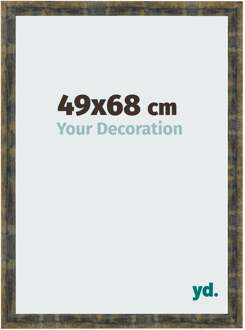 Fotolijst 49x68 cm - Blauw Goud Gemeleerd - MDF - Pisa