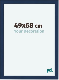 Fotolijst 49x68 cm - Donkerblauw Geveegd - MDF - Como