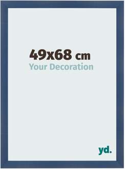 Fotolijst 49x68 cm - Donkerblauw Geveegd - MDF - Pisa