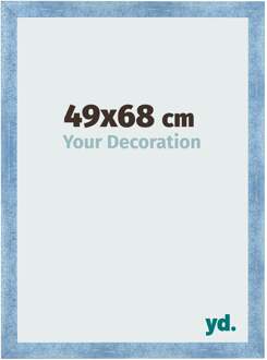 Fotolijst 49x68 cm - Helder Blauw Geveegd - MDF - Pisa