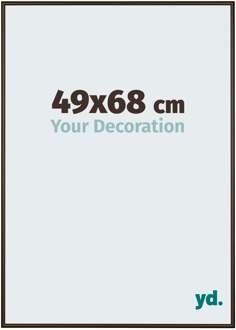 Fotolijst 49x68 cm - Walnoot Structuur - Aluminium - New York