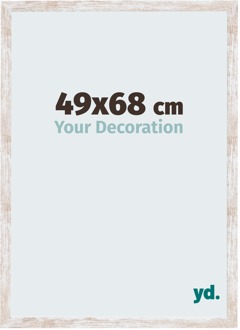 Fotolijst 49x68 cm - White Wash - MDF - Catania