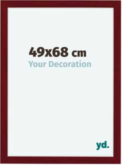 Fotolijst 49x68 cm - Wijnrood Geveegd - MDF - Como