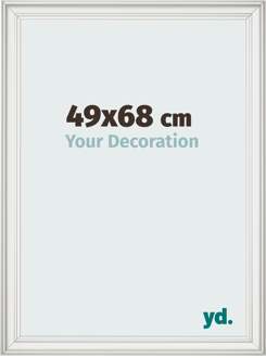 Fotolijst 49x68 cm - Wit Geveegd - MDF - Lazio