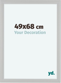 Fotolijst 49x68 cm - Wit - Houtnerf - MDF - Como Wit Houtnerf