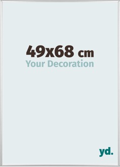 Fotolijst 49x68 cm - Zilver Hoogglans - Aluminium - Kent