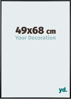 Fotolijst 49x68 cm - Zwart Hoogglans - Aluminium - Kent