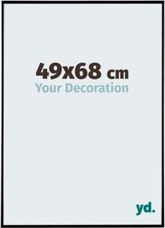 Fotolijst 49x68 cm - Zwart Hoogglans - Kunststof - Evry