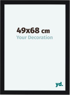 Fotolijst 49x68 cm - Zwart Hoogglans - MDF - Como