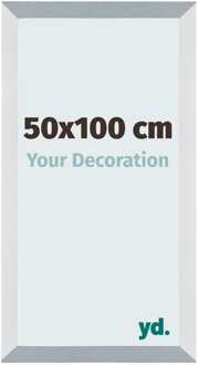 Fotolijst 50x100 cm - Aluminium - Geborsteld - MDF - Mura Aluminium Geborsteld