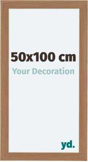 Fotolijst 50x100 cm - Noten- Hout - Licht - MDF - Como Notenhout Licht
