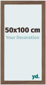 Fotolijst 50x100 cm - Walnoot Donker - MDF - Mura