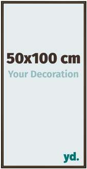 Fotolijst 50x100 cm - Walnoot Structuur - Aluminium - New York