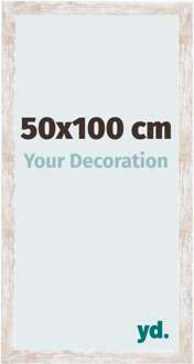 Fotolijst 50x100 cm - White Wash - MDF - Catania
