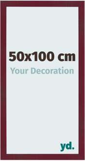 Fotolijst 50x100 cm - Wijnrood Geveegd - MDF - Bologna